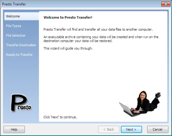 Click to view Presto Transfer Access 3.32 screenshot