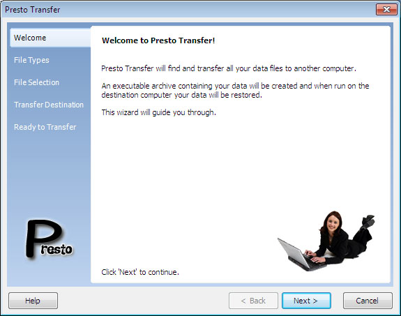 Click to view Presto Transfer Firefox 3.32 screenshot