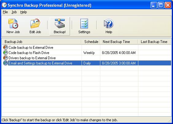 Backup your precious files with Synchro Backup Professional.